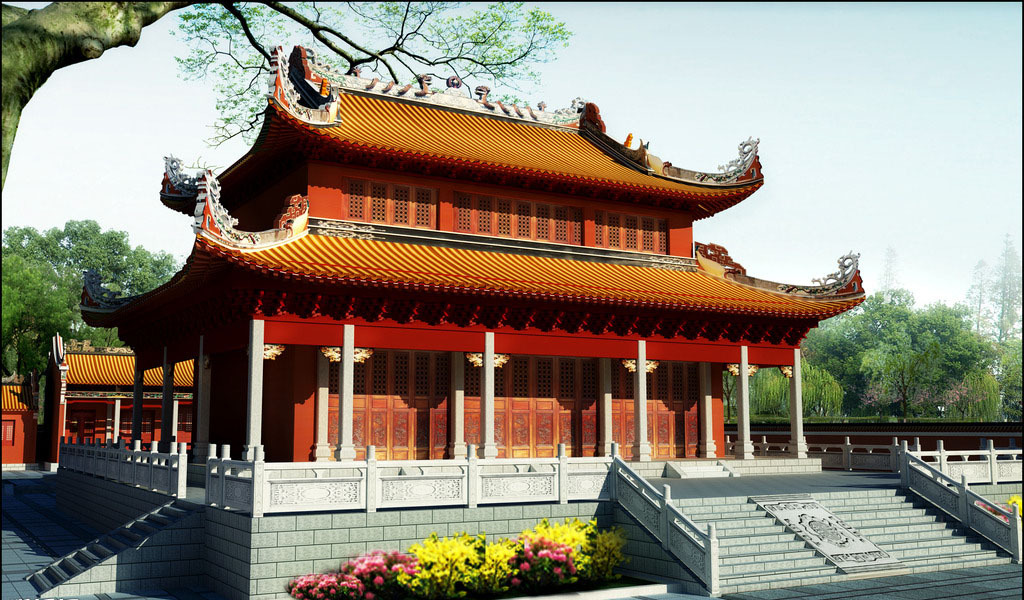 某地古建筑祠堂戲臺(tái)cad設(shè)計(jì)圖_牌樓牌坊_土木在線